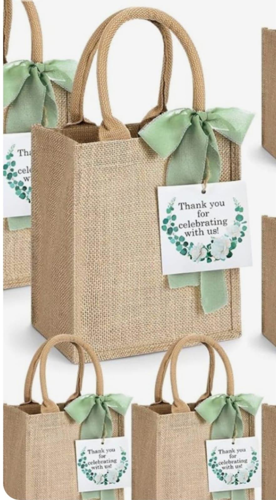 Jute Bag with Insulated Bottle