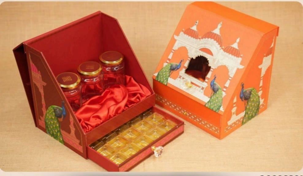Orange Pichwai Tray Hamper